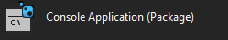 Console application Project template